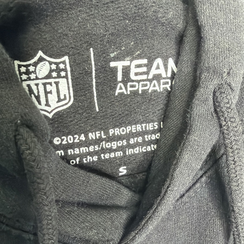 NFL Team Apparel Buffalo Bills Hoodie Men Small S Black Arch Pullover Sweatshirt - Picture 3 of 7